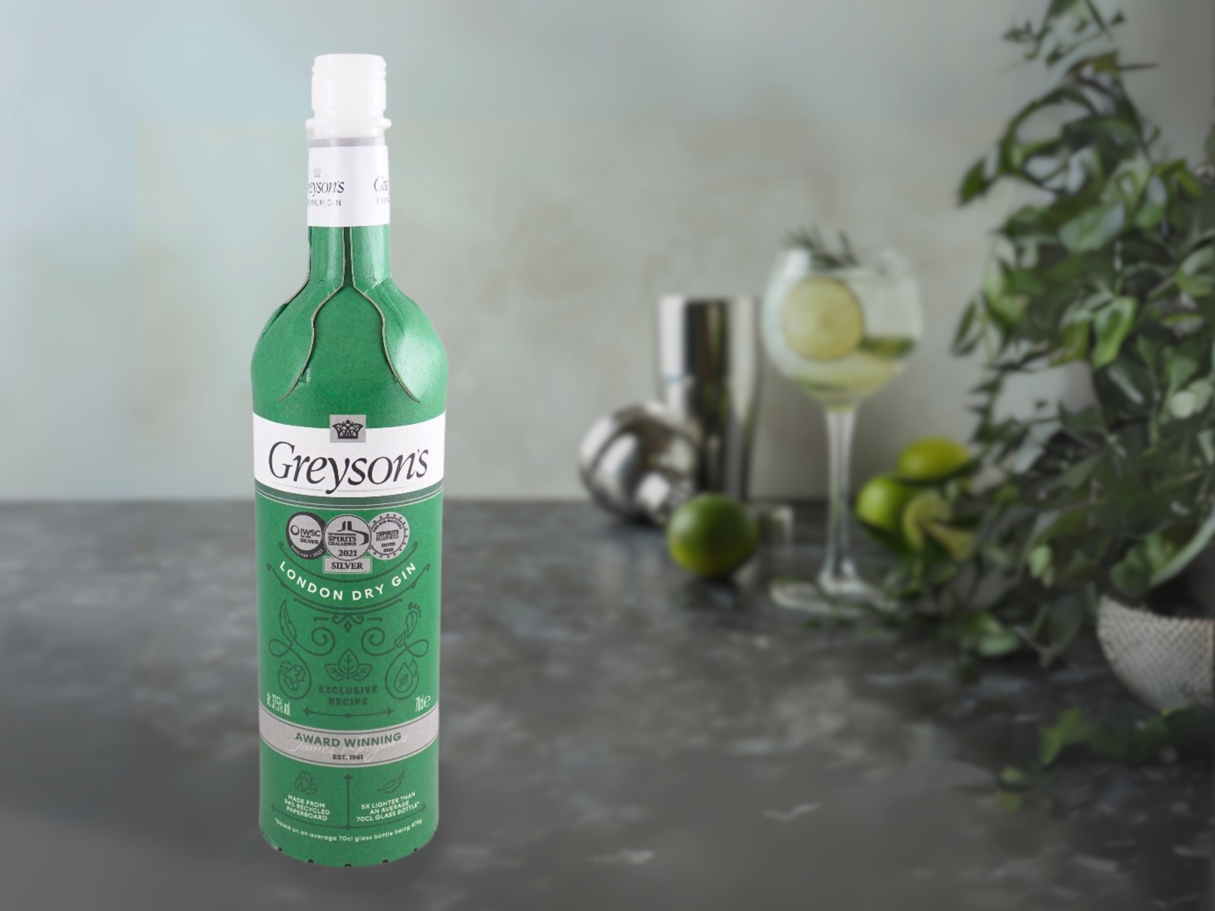ALDI BECOMES THE FIRST SUPERMARKET TO LAUNCH OWN-LABEL PAPER GIN BOTTLE WITH FRUGAL BOTTLE